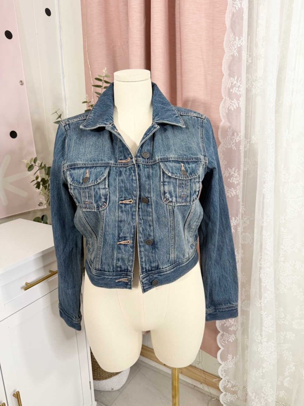 Hollister Denim Trucker Jacket - Dark Blue BIN#8